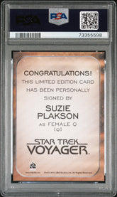 2014 Star Trek Aliens Autograph Suzie Plakson as Female Q Limited Auto PSA 10